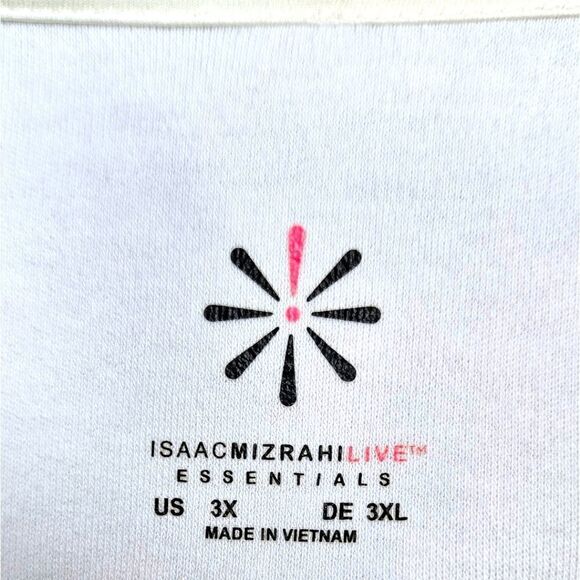 ISAAC MIZRAHI LIVE ESSENTALS Plus Size White V- Neck Short Sleeve Top Size 3X - Picture 9 of 16